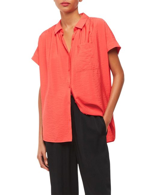 Whistles Red Women's Nicola Button Through Shirt