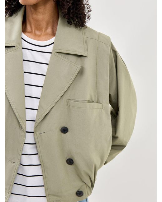 SELECTED Green Casual Bomber Jacket