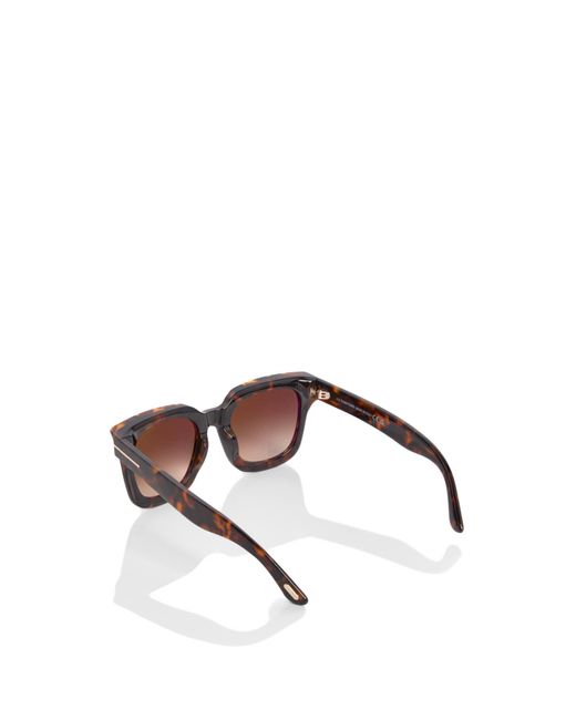 Tom Ford Brown Women's Leigh 02 Acetate Sunglasses