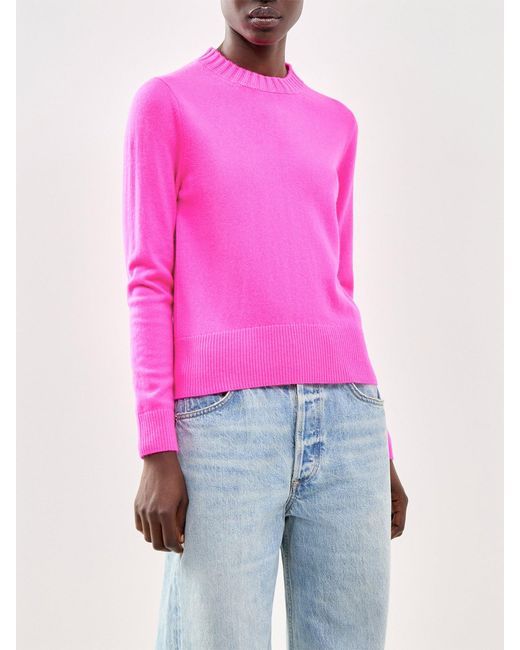 Chinti & Parker Pink Cropped Sporty Sweater