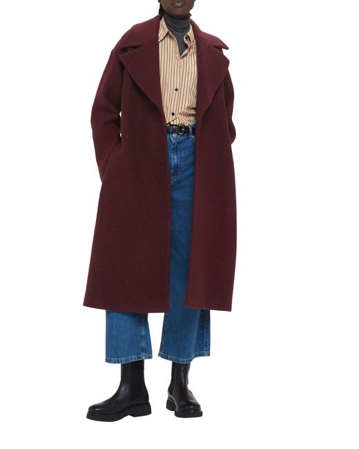 Whistles Purple Women's Lorna Wrap Wool Coat
