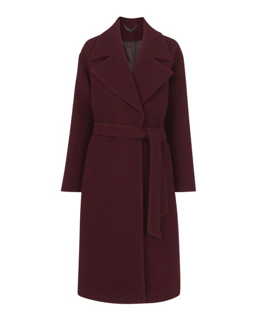 Whistles Purple Women's Lorna Wrap Wool Coat