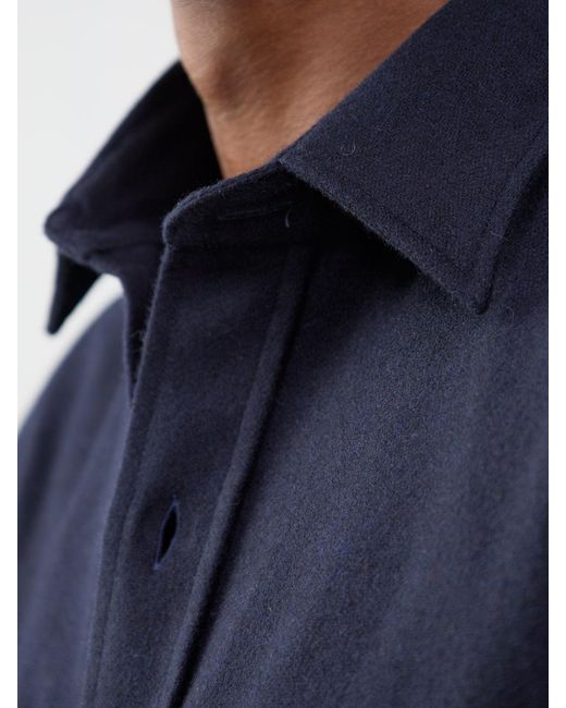 Hartford Blue Percey Washable Mix Overshirt for men