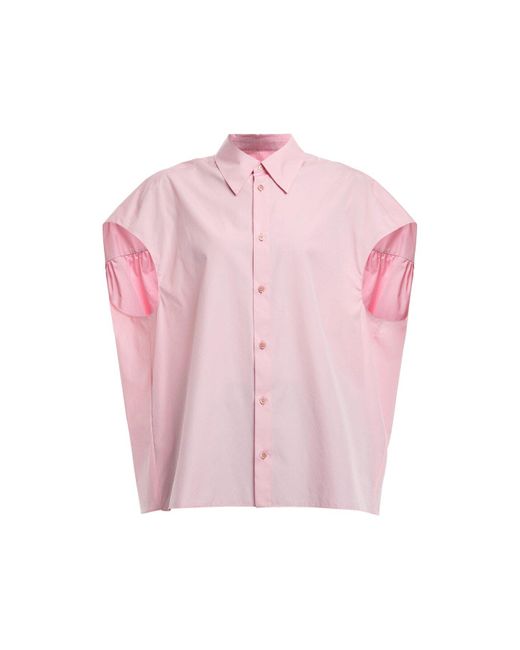 Marni Pink Women's Cocoon Sleeveless Shirt With Collar