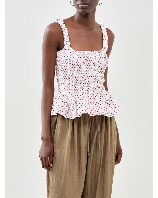 Damson Madder Pink Raphi Polka Dot Cami Top