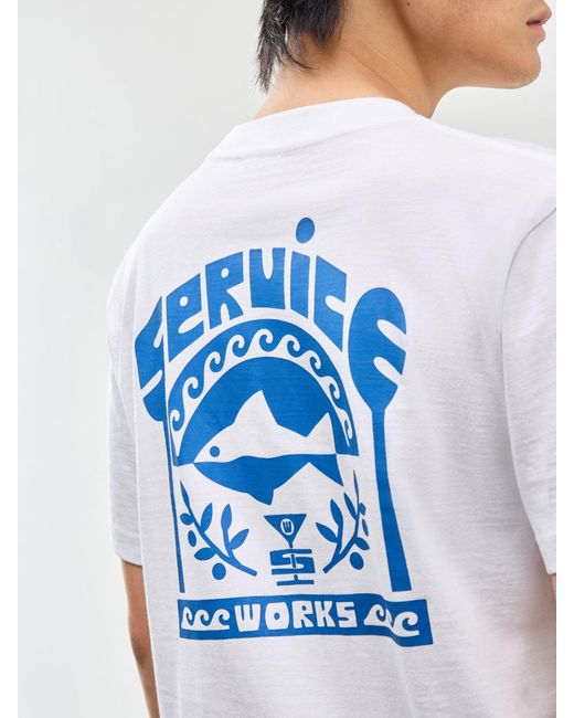 Service Works White Milos T-Shirt for men