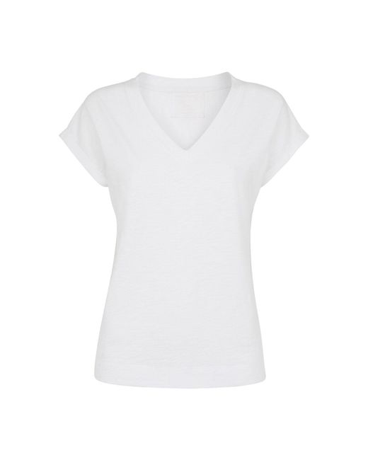 Whistles White Willa Short-Sleeve Cotton-Jersey T-Shirt