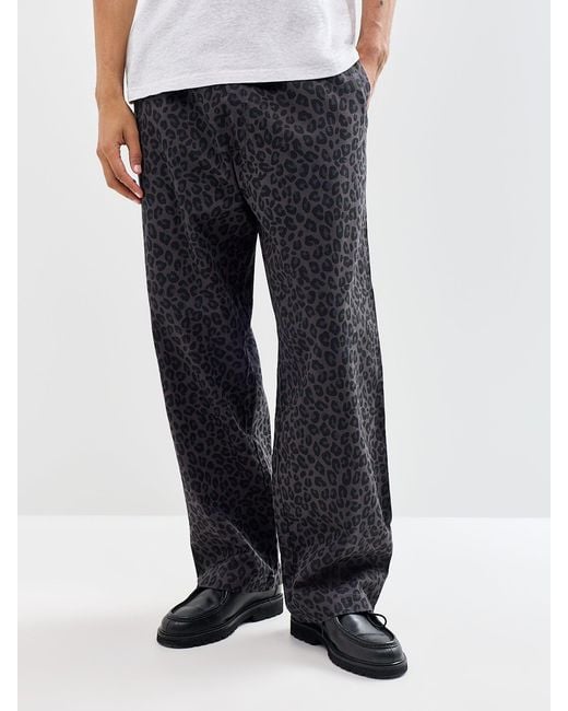 Service Works Blue Organic Leopard Easy Chef Trousers for men