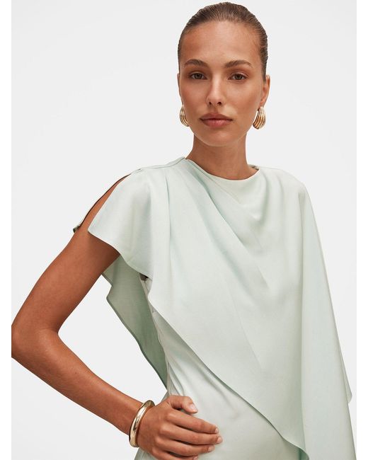 Forever New White Zinnia Cape Maxi Dress