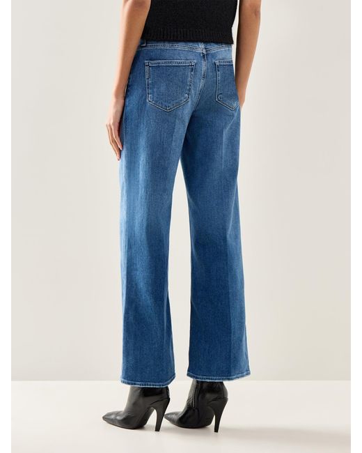 PAIGE Blue Anessa Wide Leg Jeans