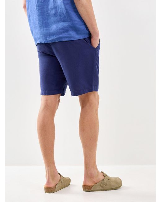 Polo Ralph Lauren Blue Linen Cotton Shorts for men