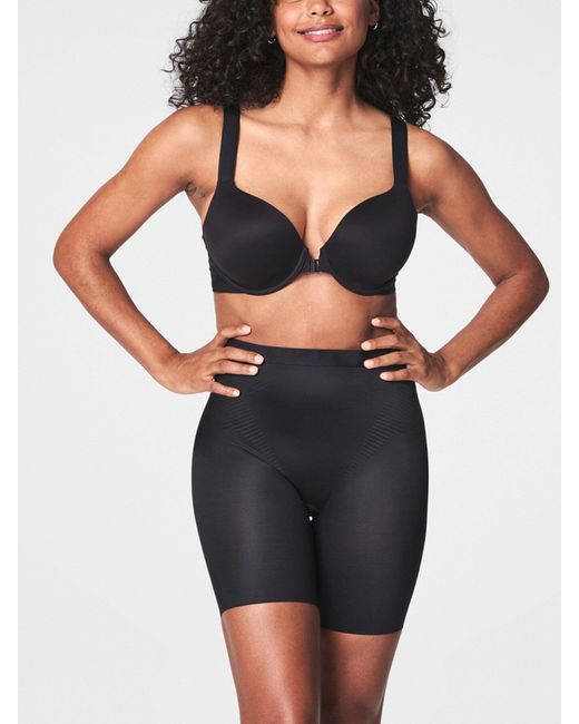 Spanx Black Women's Thinstincts 2.0 Mid Thigh Short