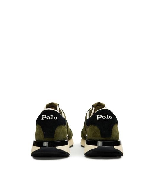 Polo Ralph Lauren Green Train 89 Suede Trainers for men