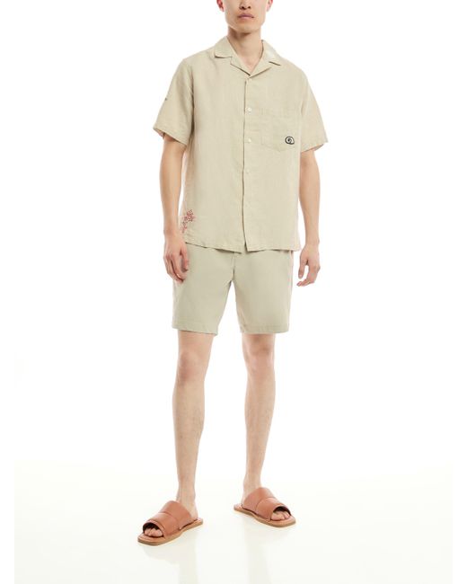 Portuguese Flannel Natural Men's Ocean Short Sleeve Shirt for men