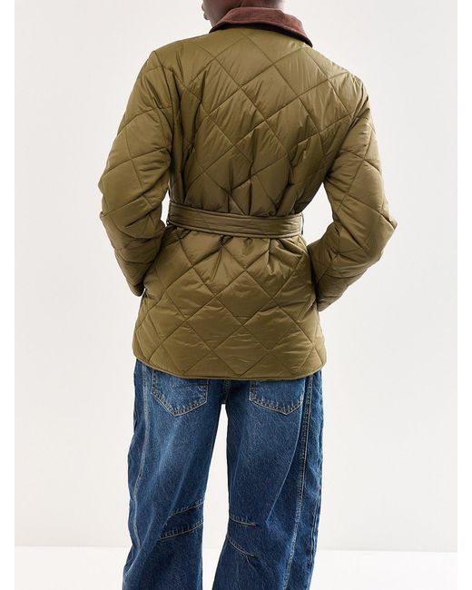 ONLY Green Tahia Cord Mix Quilted Jacket
