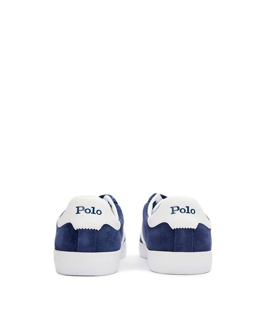 Polo Ralph Lauren Blue Court Vulc Suede Trainers for men