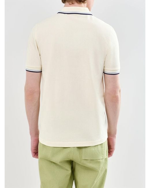Fred Perry Natural Twin Tipped Polo Shirt Cream for men