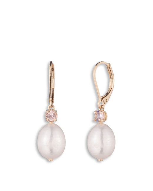 Ralph Lauren White Pearl Drop Earrings