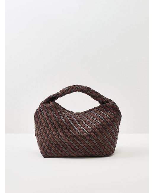 Gianni Chiarini Brown Aurelie Woven Small Tote Bag