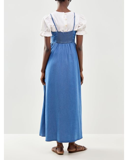 SELECTED Blue Janna Sleeveless Ankle Dress