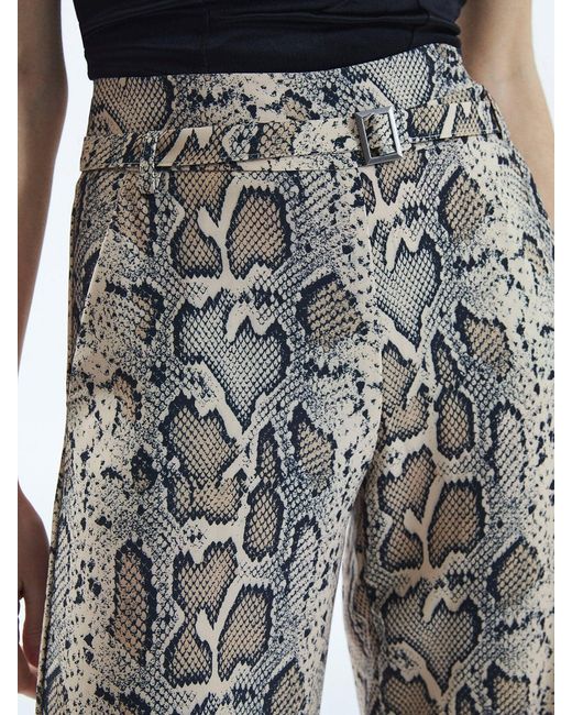 James Lakeland Gray Python Print Trousers