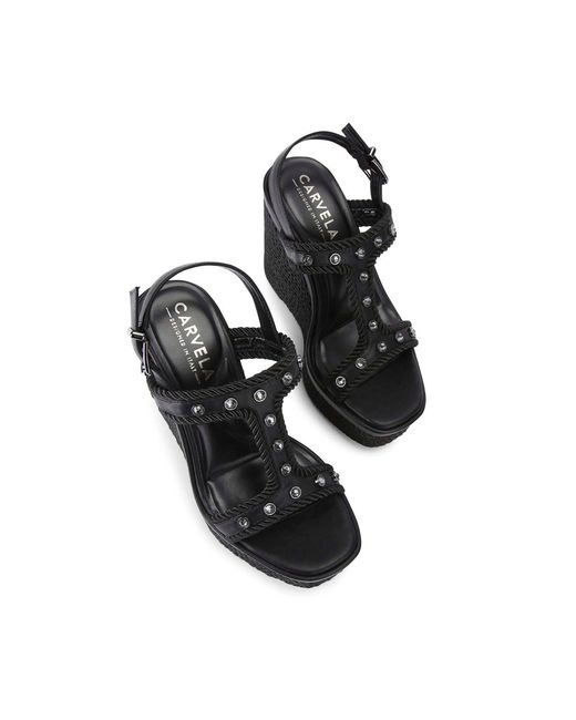 Carvela Kurt Geiger Black Sorella Wedge