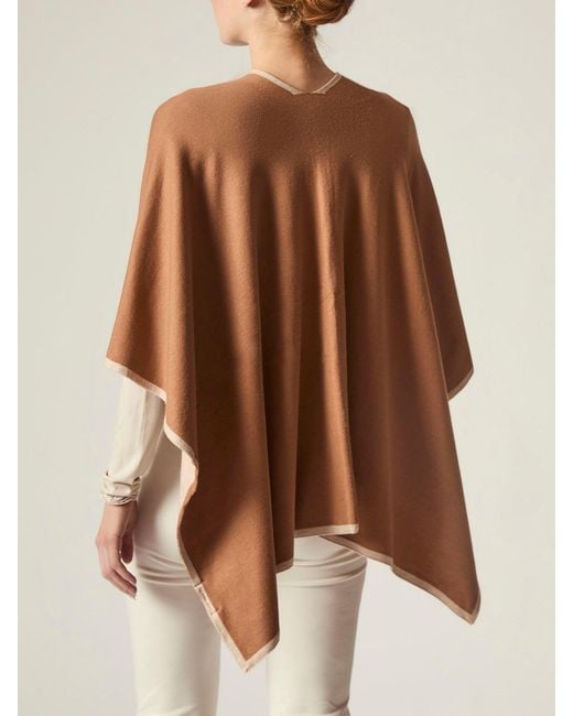 James Lakeland Brown Front Knot Poncho