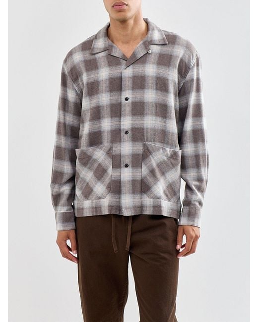 Hartford Gray Lyocell Flint Overshirt for men