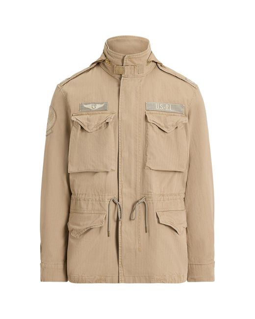 Polo Ralph Lauren Natural Field Herringbone Jacket Khaki for men