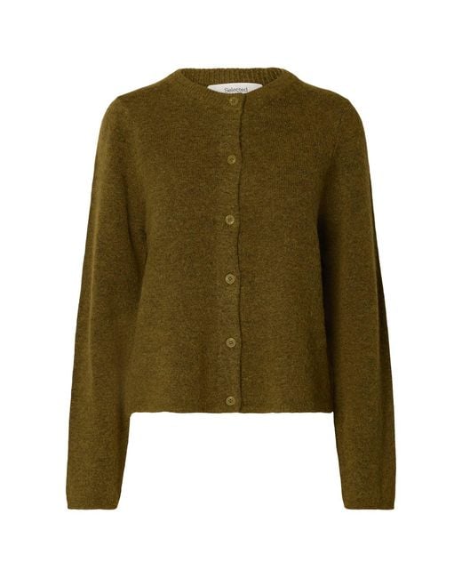 SELECTED Green Lulu Knit Cardigan