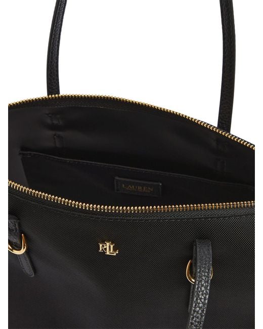 Ralph Lauren Black Keaton 26 Medium Nylon Tote Bag