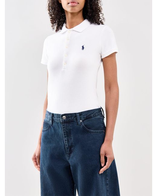 Polo Ralph Lauren White Julie Mesh Polo