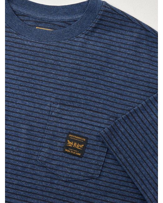 Levi's Blue Pocket Stripe T-Shirt for men