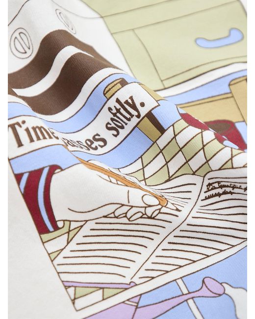 Damson Madder White Quiet Company Graphic T-Shirt