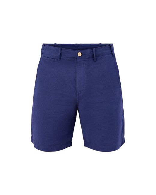 Polo Ralph Lauren Blue Linen Cotton Shorts for men