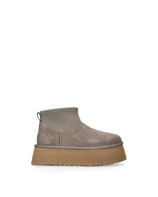 Ugg Brown Mini Dipper Suede Ankle Boots Smoke Plume