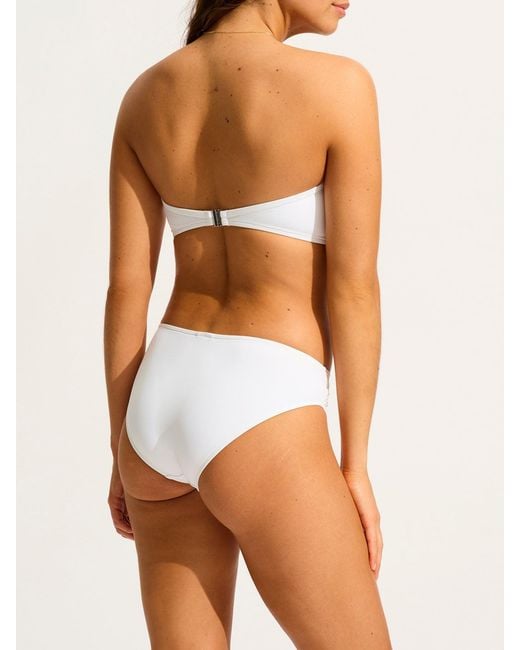 Seafolly White Collective Twist Bandeau Bikini Top