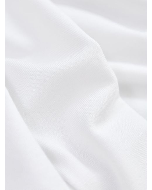 Stripe & Stare White Long Sleeve Layering Top