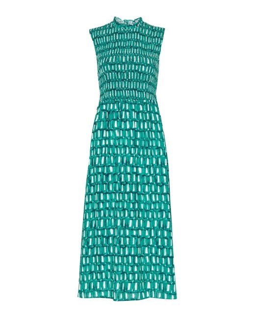 Whistles Green Women's Linked Smudge Heidi Dress