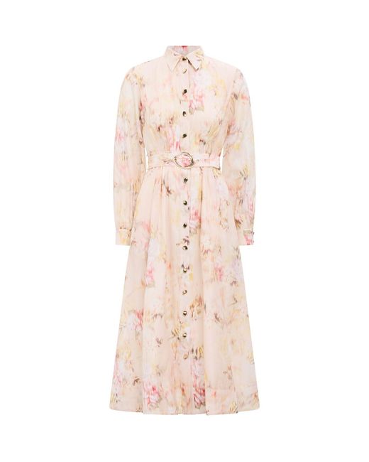 Forever New Pink Terese Printed Shirt Dress Multi