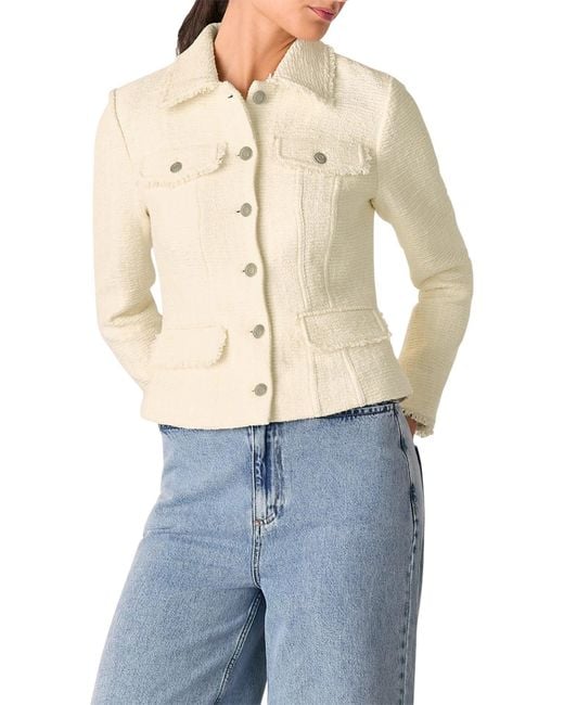 Whistles Natural Lucie Boucle Jacket