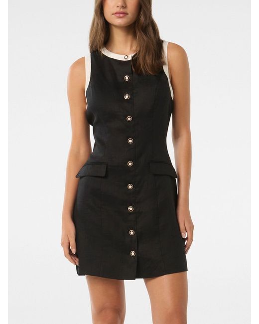 Forever New Black Montana Contrast Shift Mini Dress