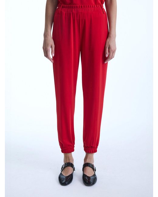 James Lakeland Red Jersey Joggers