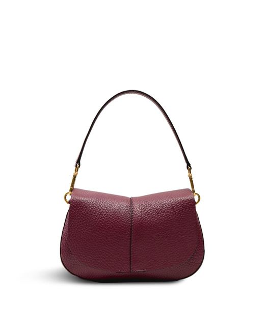 Gianni Chiarini Purple Helena Round Small Crossbody Bag Wine