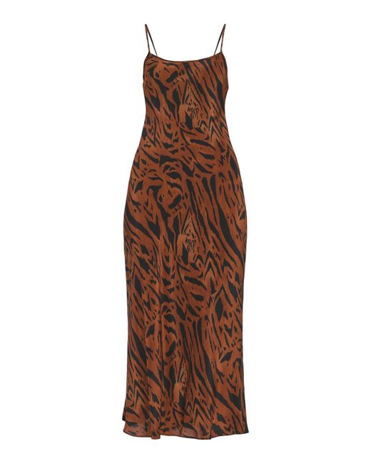 Rixo Brown Women's Holly Dress Tiger Stripe