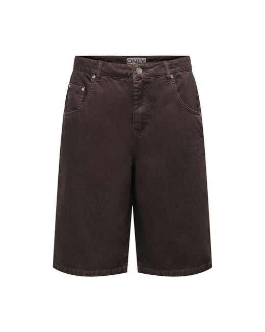 ONLY Gray Mate-Silla Baggy Long Shorts