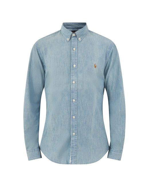 Polo Ralph Lauren Blue Chambray Pp Shirt for men