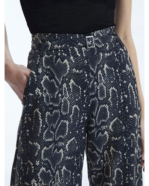 James Lakeland Gray Python Print Trousers