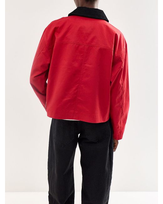 Nobody's Child Red Cropped Fdie Barn Jacket