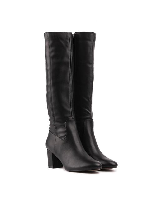V.Gan Black Vegan Avocado Knee High Boots